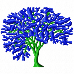 Flowers And Tree Embroidery Design 8